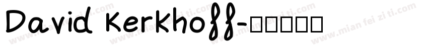 David Kerkhoff字体转换